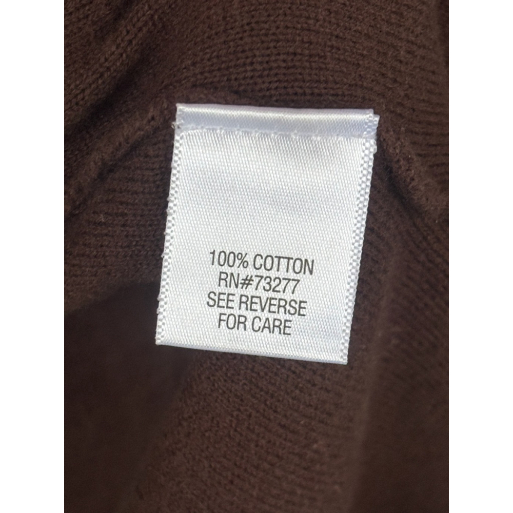 Sonoma Women's Small Brown Tight Knit Short Sleeved Half Button Y2K Cardigan - Picture 8 of 10
